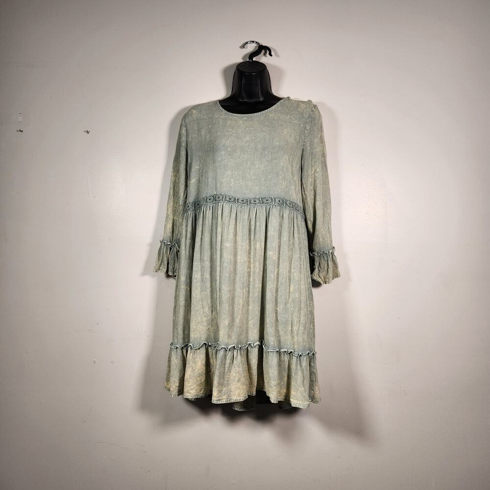 KORI Dress Womens Medium Babydoll Boho Fairycore Forest Fairy Coquette Romantic‎